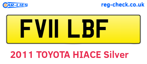 FV11LBF are the vehicle registration plates.
