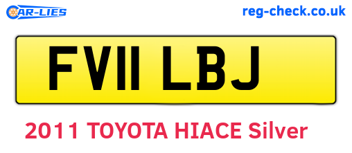FV11LBJ are the vehicle registration plates.