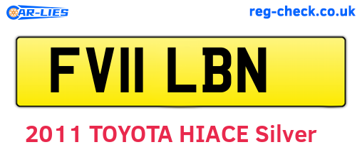 FV11LBN are the vehicle registration plates.