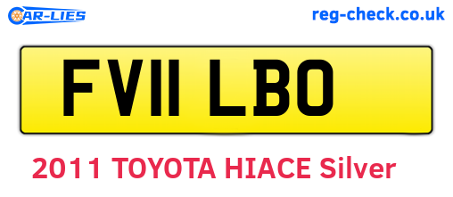FV11LBO are the vehicle registration plates.