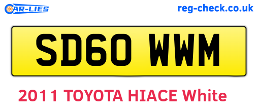 SD60WWM are the vehicle registration plates.