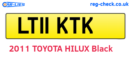 LT11KTK are the vehicle registration plates.