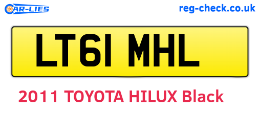 LT61MHL are the vehicle registration plates.