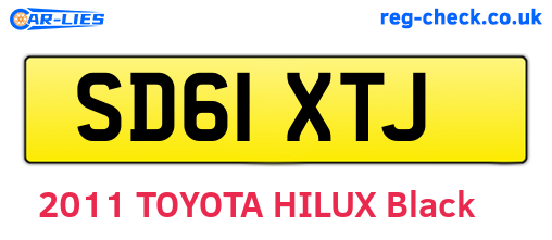 SD61XTJ are the vehicle registration plates.