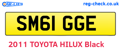 SM61GGE are the vehicle registration plates.