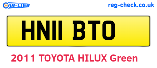 HN11BTO are the vehicle registration plates.