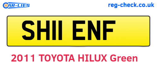 SH11ENF are the vehicle registration plates.