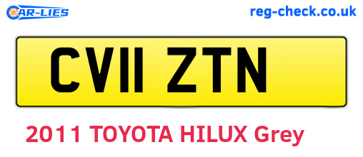 CV11ZTN are the vehicle registration plates.