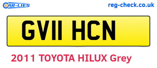 GV11HCN are the vehicle registration plates.