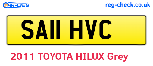SA11HVC are the vehicle registration plates.