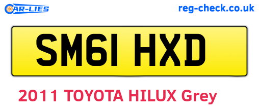 SM61HXD are the vehicle registration plates.
