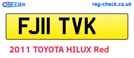 FJ11TVK are the vehicle registration plates.