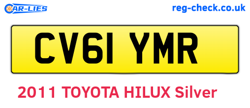 CV61YMR are the vehicle registration plates.