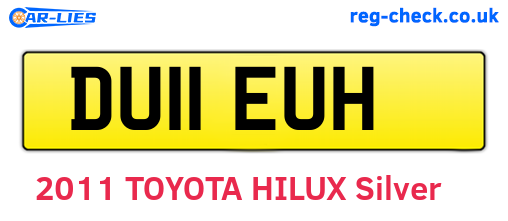 DU11EUH are the vehicle registration plates.
