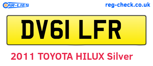DV61LFR are the vehicle registration plates.