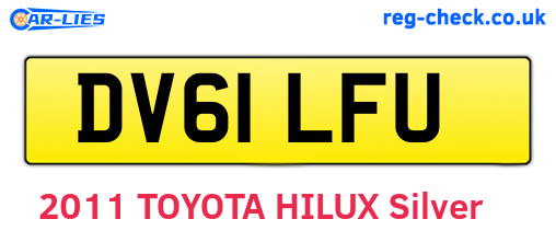 DV61LFU are the vehicle registration plates.