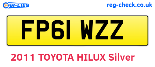 FP61WZZ are the vehicle registration plates.