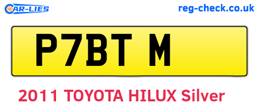 P7BTM are the vehicle registration plates.