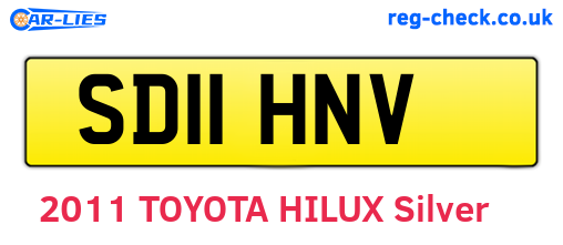 SD11HNV are the vehicle registration plates.