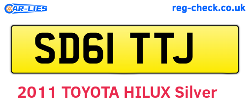 SD61TTJ are the vehicle registration plates.