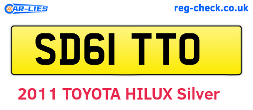 SD61TTO are the vehicle registration plates.