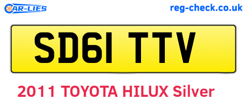 SD61TTV are the vehicle registration plates.