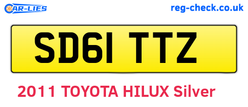 SD61TTZ are the vehicle registration plates.