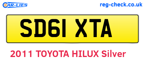 SD61XTA are the vehicle registration plates.