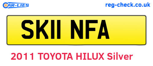 SK11NFA are the vehicle registration plates.