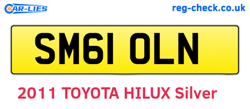SM61OLN are the vehicle registration plates.