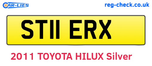 ST11ERX are the vehicle registration plates.