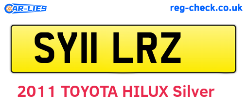 SY11LRZ are the vehicle registration plates.