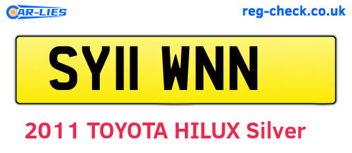 SY11WNN are the vehicle registration plates.