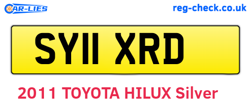 SY11XRD are the vehicle registration plates.