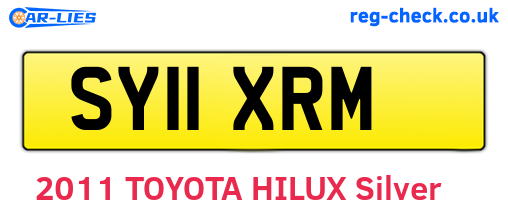 SY11XRM are the vehicle registration plates.