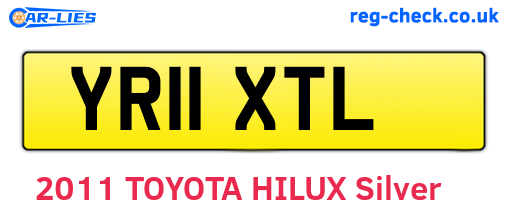 YR11XTL are the vehicle registration plates.