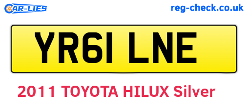 YR61LNE are the vehicle registration plates.