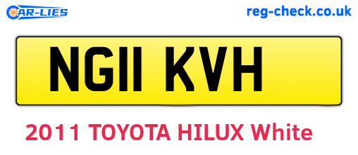 NG11KVH are the vehicle registration plates.