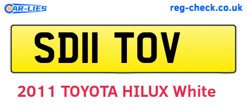 SD11TOV are the vehicle registration plates.