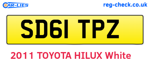 SD61TPZ are the vehicle registration plates.