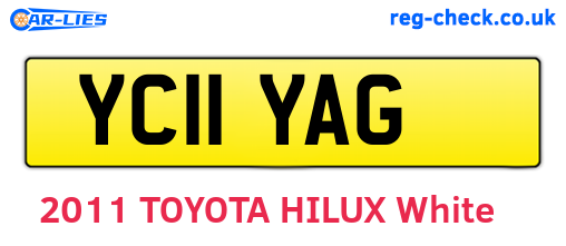 YC11YAG are the vehicle registration plates.