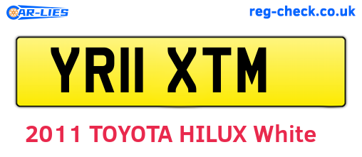 YR11XTM are the vehicle registration plates.