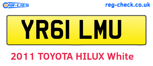 YR61LMU are the vehicle registration plates.