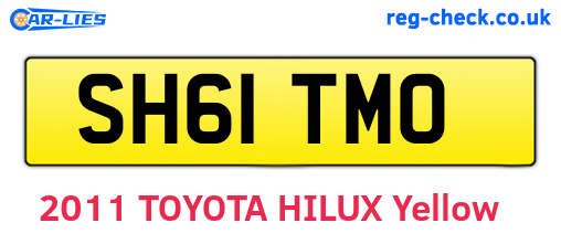 SH61TMO are the vehicle registration plates.