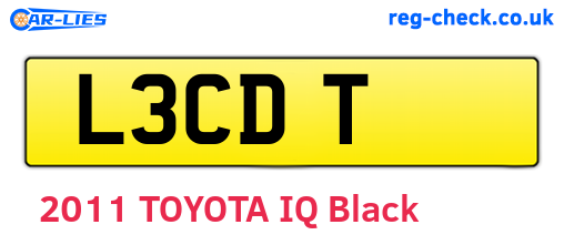 L3CDT are the vehicle registration plates.