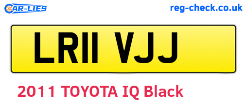 LR11VJJ are the vehicle registration plates.