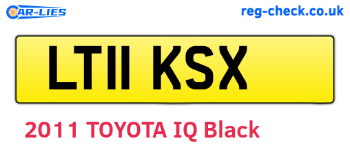 LT11KSX are the vehicle registration plates.