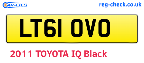 LT61OVO are the vehicle registration plates.