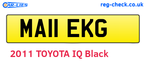MA11EKG are the vehicle registration plates.