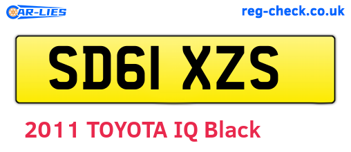 SD61XZS are the vehicle registration plates.